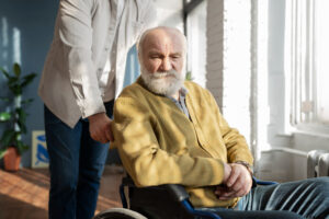 Old man enjoying benefits of hybrid long term care insurance plan